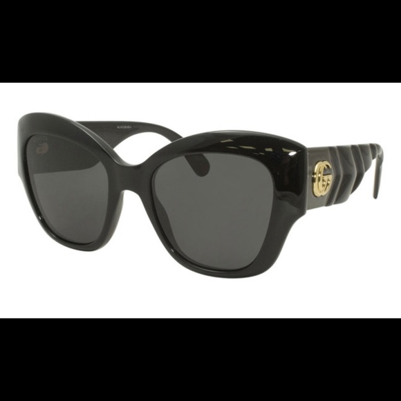 Gucci Sunglasses GG0808S 001 Black/Grey 53-20-145mm NWT Authentic 💯